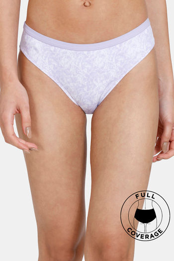 Buy Zivame Mio Amore Low Rise Full Coverage Bikini Panty - Purple Print